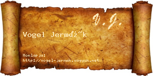 Vogel Jermák névjegykártya